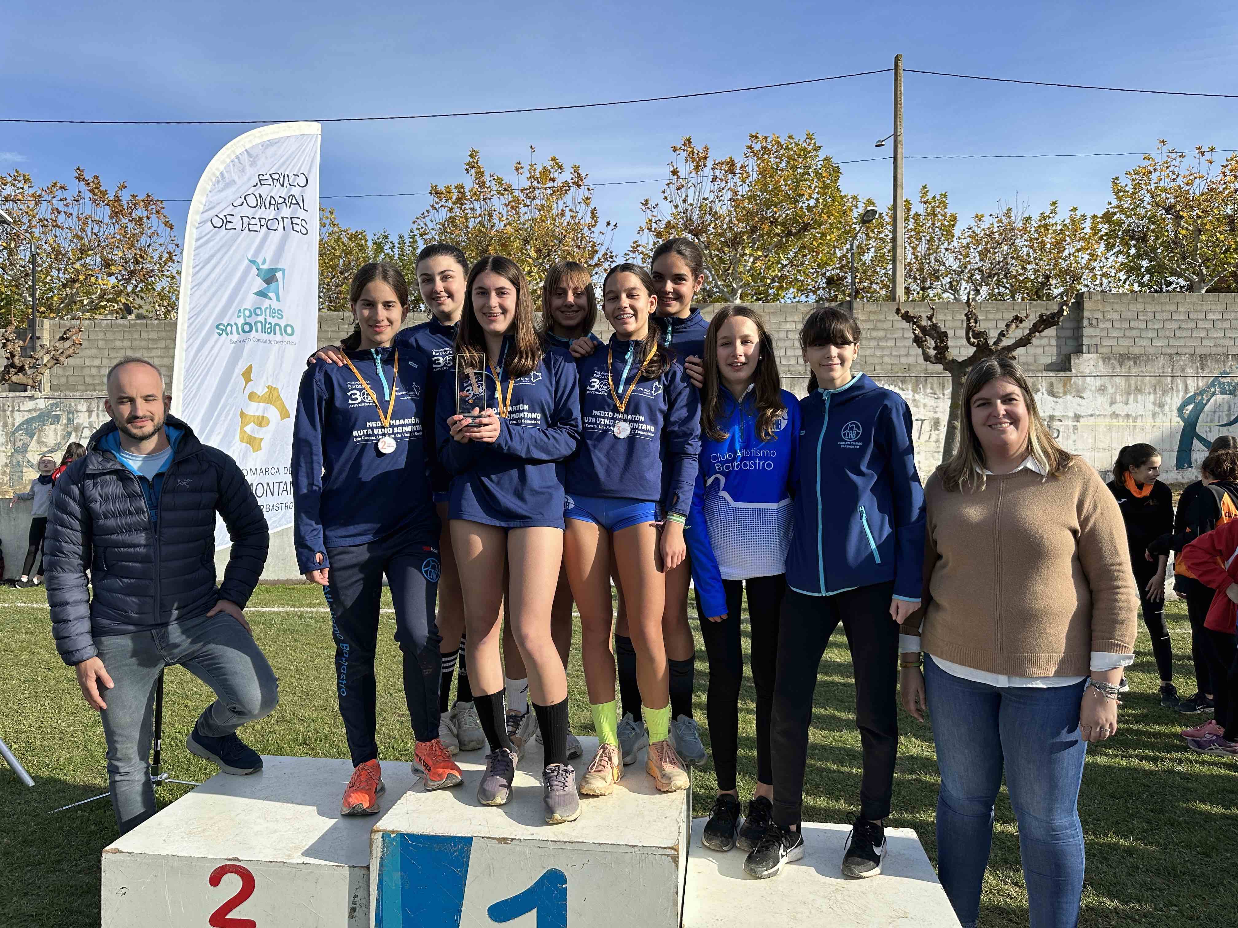 Club Atletismo Binéfar y Barbastro se llevan el provincial de cross sub 16 y GM Sabiñánigo e Hinaco Monzón vencen en sub 14