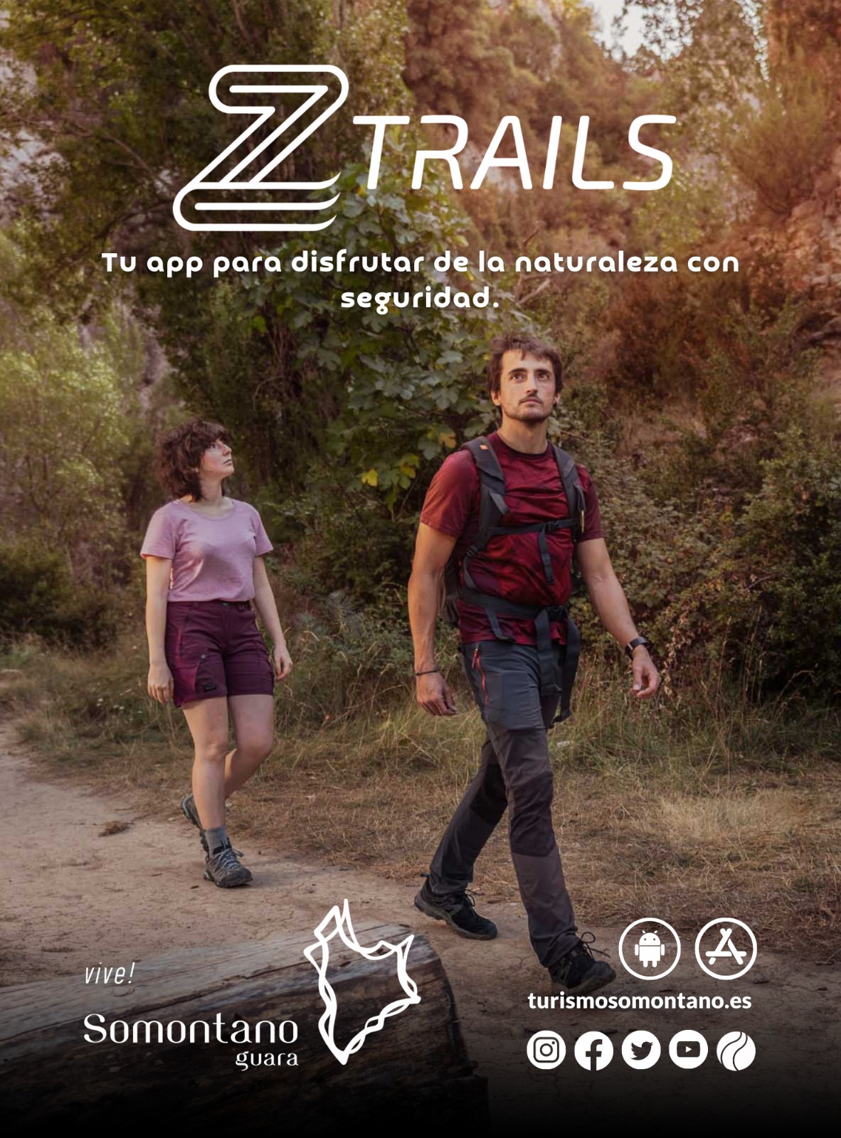 La Comarca recomienda el uso de la aplicación de móviles Z Trails para recorrer con seguridad los senderos de Guara Somontano